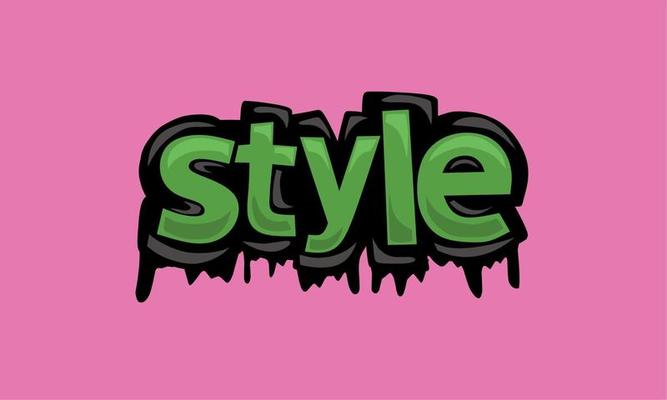 STYLE writing vector design on pink background