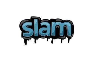 SLAM writing vector design on white background