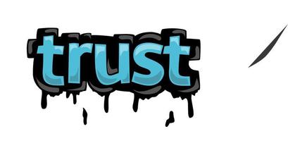 TRUST writing vector design on white background