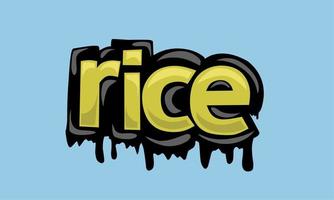 RICE writing vector design on blue background