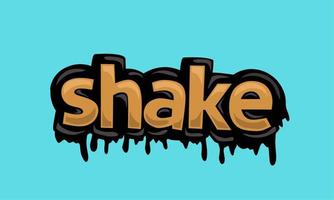 SHAKE writing vector design on blue background