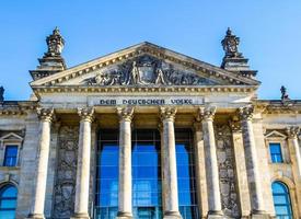 hdr parlamento del reichstag en berlín foto