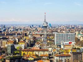 HDR Milan aerial view photo