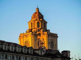 HDR San Lorenzo church dome in Turin photo