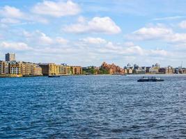 HDR London docks seen from river Thames photo