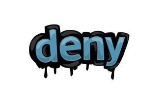 DENY writing vector design on white background