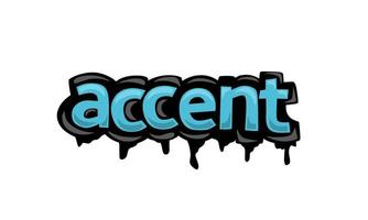 ACCENT writing vector design on white background