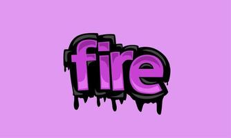 FIRE writing vector design on pink background