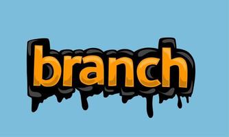 BRANCH writing vector design on blue background