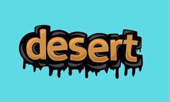 DESERT writing vector design on blue background