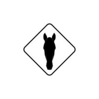 Horse Head Silhouette for Logo, Icon-Symbol, Pictogram or Graphic Design Element. Vector Illustration