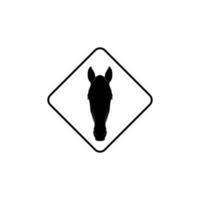 Horse Head Silhouette for Logo, Icon-Symbol, Pictogram or Graphic Design Element. Vector Illustration