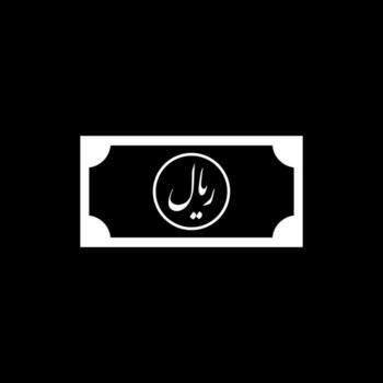 Símbolo de icono de moneda de Irán con código iso. rial iraní código iso irr. ilustración vectorial vector