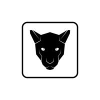 Black Panther Head Illustration for Logo or Graphic Design Element. Vector Illustration