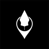 'Gunungan Wayang' and Location Icon Symbol for Icon Symbol for Javanese Cultural and Art Center Place Location. Vector Illustration