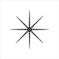 Star Shape Made from Eight Point Star Composition. Vector Illustration