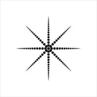 Star Shape Made from Eight Point Star Composition. Vector Illustration