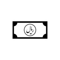 Símbolo de icono de moneda de Irán con código iso. rial iraní código iso irr. ilustración vectorial vector