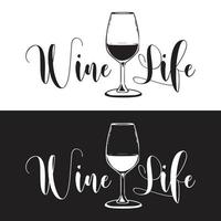 Wine Typography for T-shirt Design, Mug Design and Printing Project vector