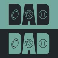 Dad Typography for T-shirt design, Mug Design and Printing Project vector