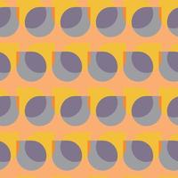 Vector Retro Water Drop Overlapping Pattern, Gray and Yellow