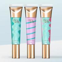 Vector Christmas Collection or Seasonal Gifting Lip Gloss Tube with Swirl Lip gloss Injection Packaging.