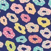 Vector Vibrant Leopard Seamless Repeat Pattern with Abstract Dots Effect