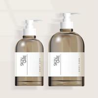 Vector Tinted Boston Pump Bottle Packaging for Haircare, Skincare, Healthcare, Skincare Products