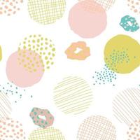 Vector Feminine Pastel Abstract Circle Pattern with Dot and Line Element