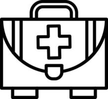 First Aid Kit Vector Line Icon