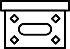 Crate Vector Line Icon