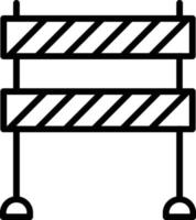 Road Block Vector Line Icon