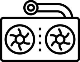 PC Radiator Vector Line Icon