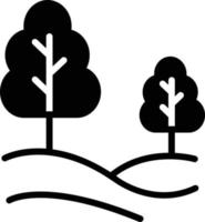 icono de glifo de bosque vector