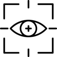 icono de línea de vector de escaneo ocular