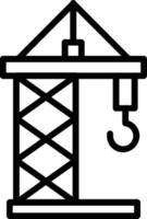 Crane Vector Line Icon