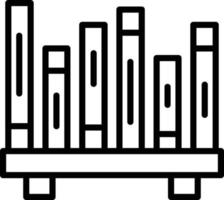 Bookshelf Vector Line Icon