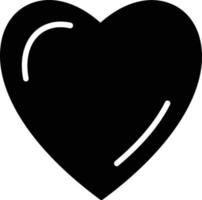 icono de glifo de corazón vector