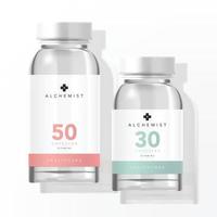 Vector Minimal Design Medical, Beauty, Therapy, Supplement or Vitamin Pills or Capsules White Glass Jar or Bottle