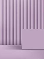 ilustración vectorial 3d plataforma y fondo de color púrpura pastel monocromático mínimo. vector