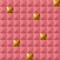 Trendy Seamless Rivet Pattern, Pink and Gold vector