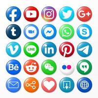 Vector Social Media and Communication Platform Icon or Logo for Online Advertising and Website.