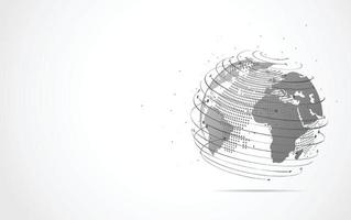 Global network connection. World map point and line composition concept of global business. Vector Illustration