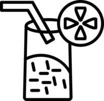 Lemonade Vector Line Icon