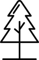 icono de línea de vector de árbol