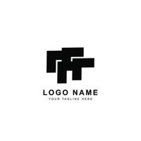 Creative black logo design on white background vector