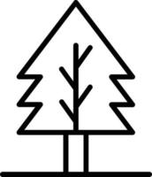 icono de línea de vector de árbol