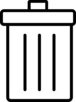 Trash Bin Vector Line Icon