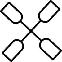 Paddle Vector Line Icon