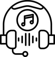 Earphone Vector Line Icon